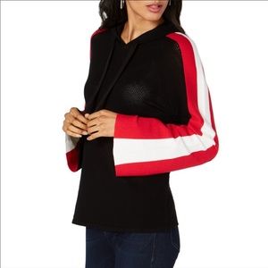 I-N-C Mesh Athleisure Hooded Sweater